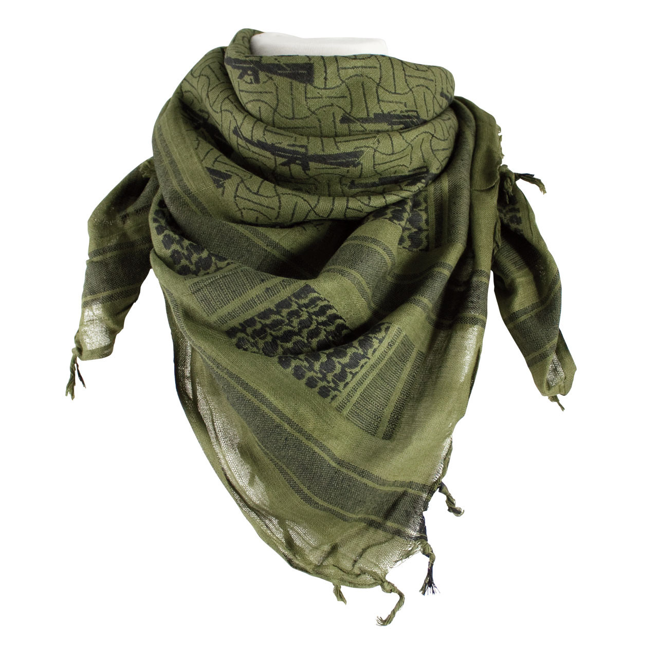 70-15 Tactical Shemagh - Olive Drab & Black: M16 rifle