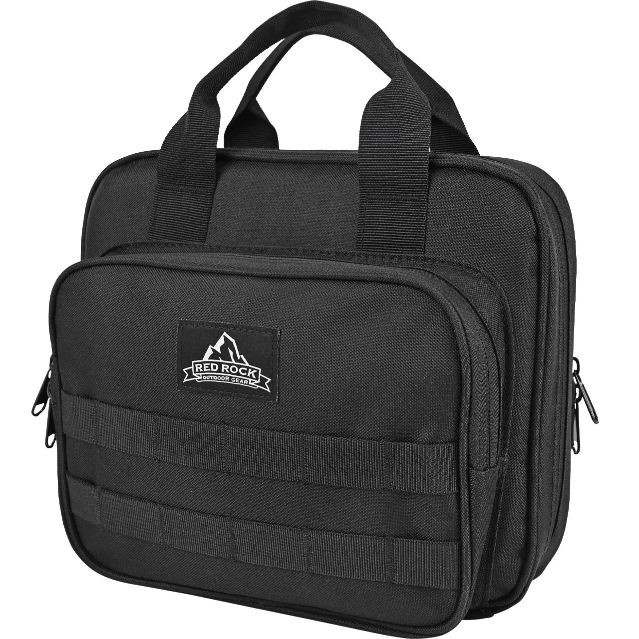 Deluxe Double Pistol Case - Front Left - Black