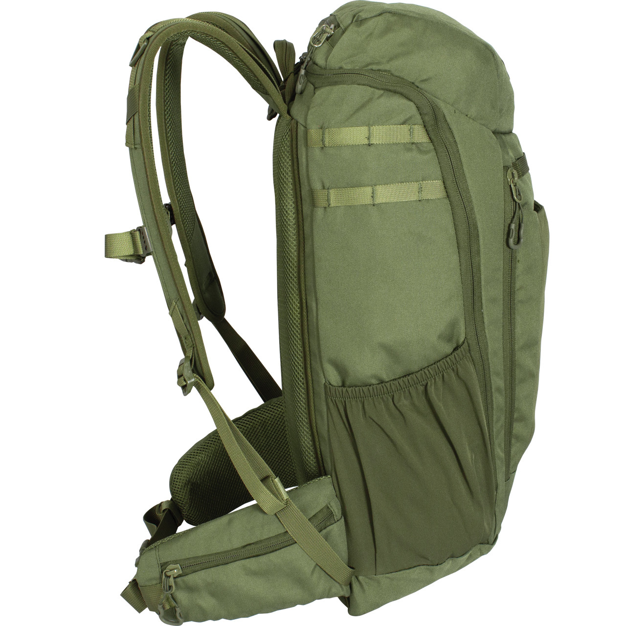 Fhior 30L Tactical Backpack - Olive Drab - side