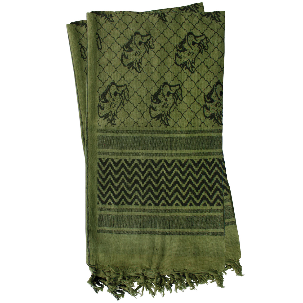 70-09-Tactical Shemagh - Wild Hog - OD/Black
