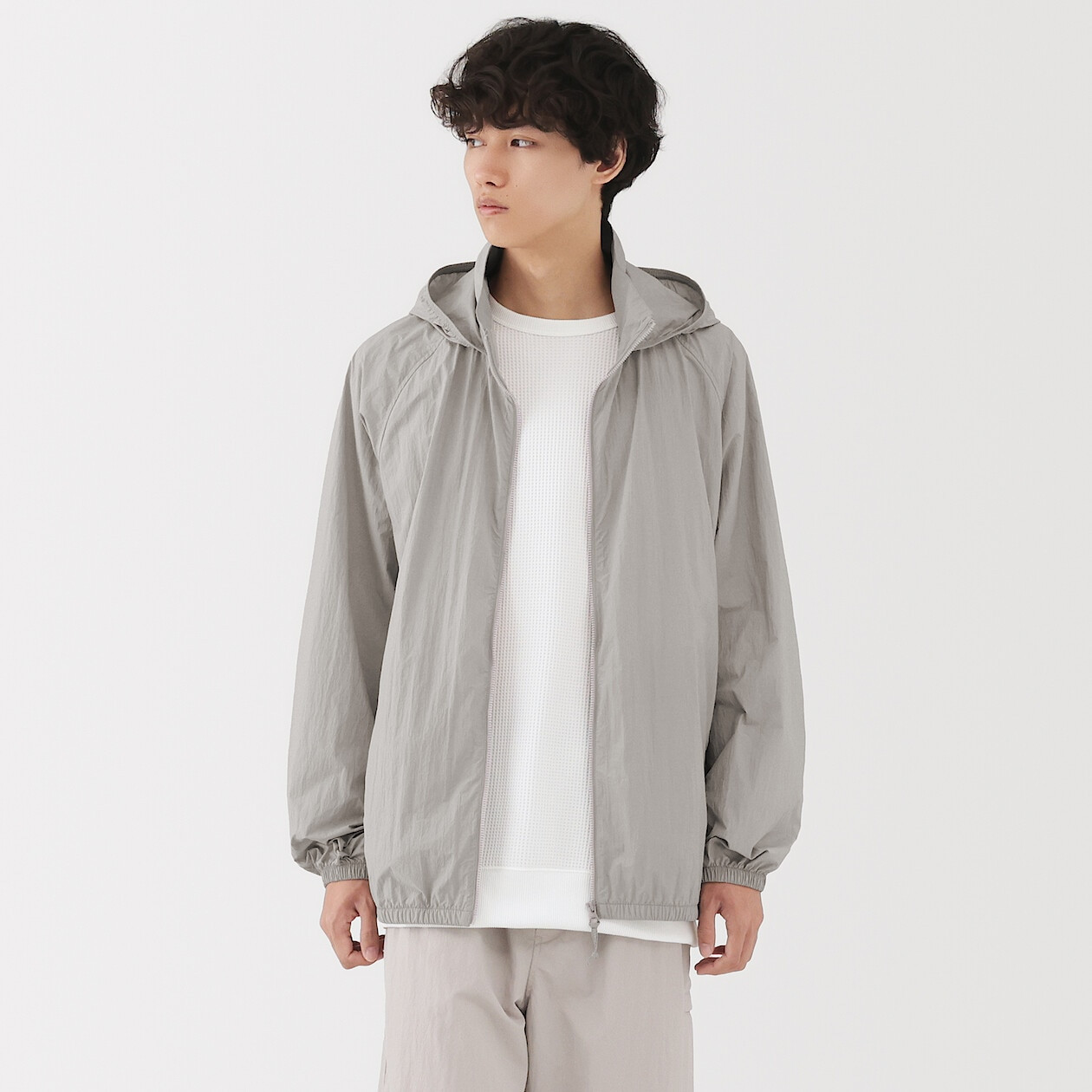 Herren Windbreaker‐Jacke, wasserabweisend, zusammenfaltbar MUJI