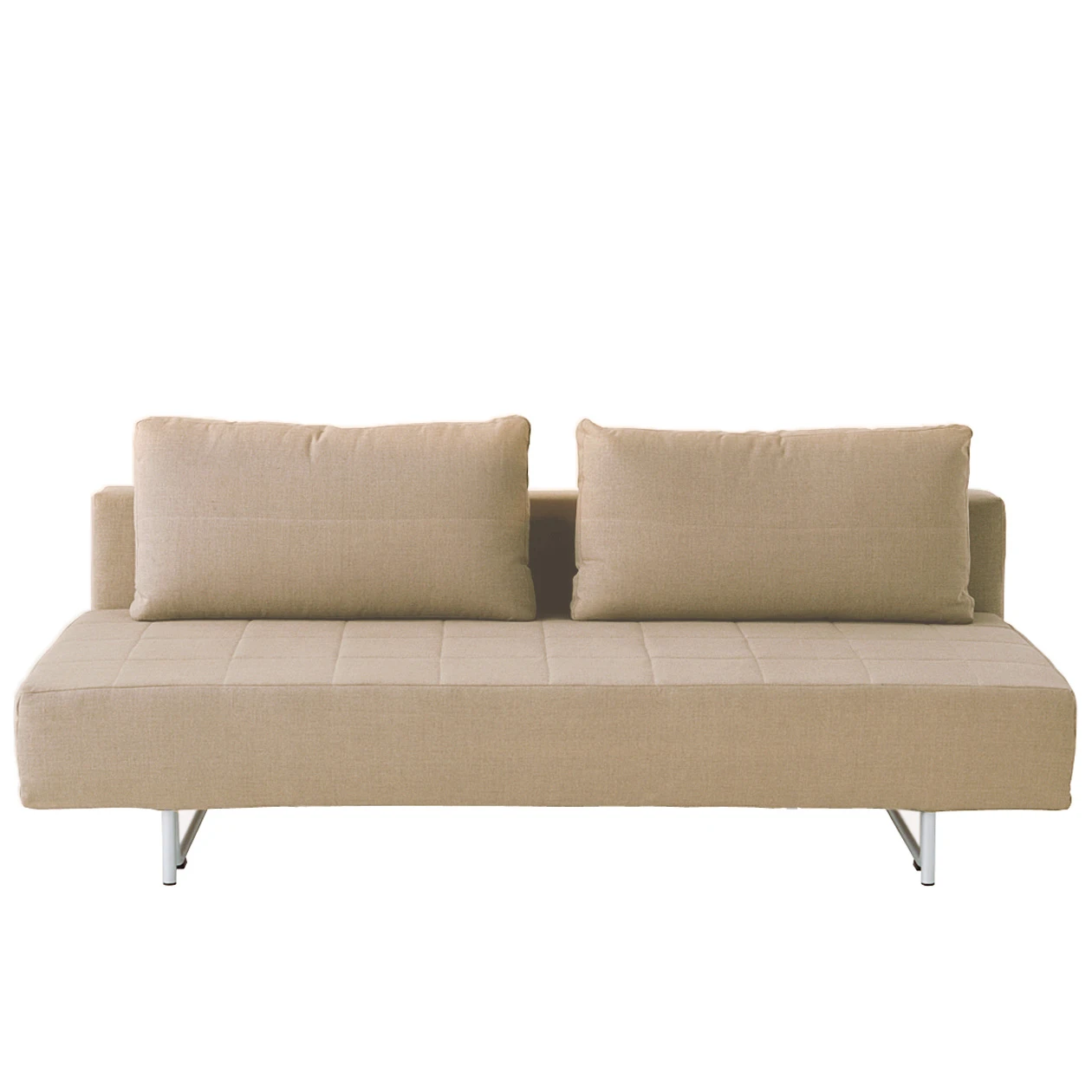Schlafcouch mit Leinenbezug, beige