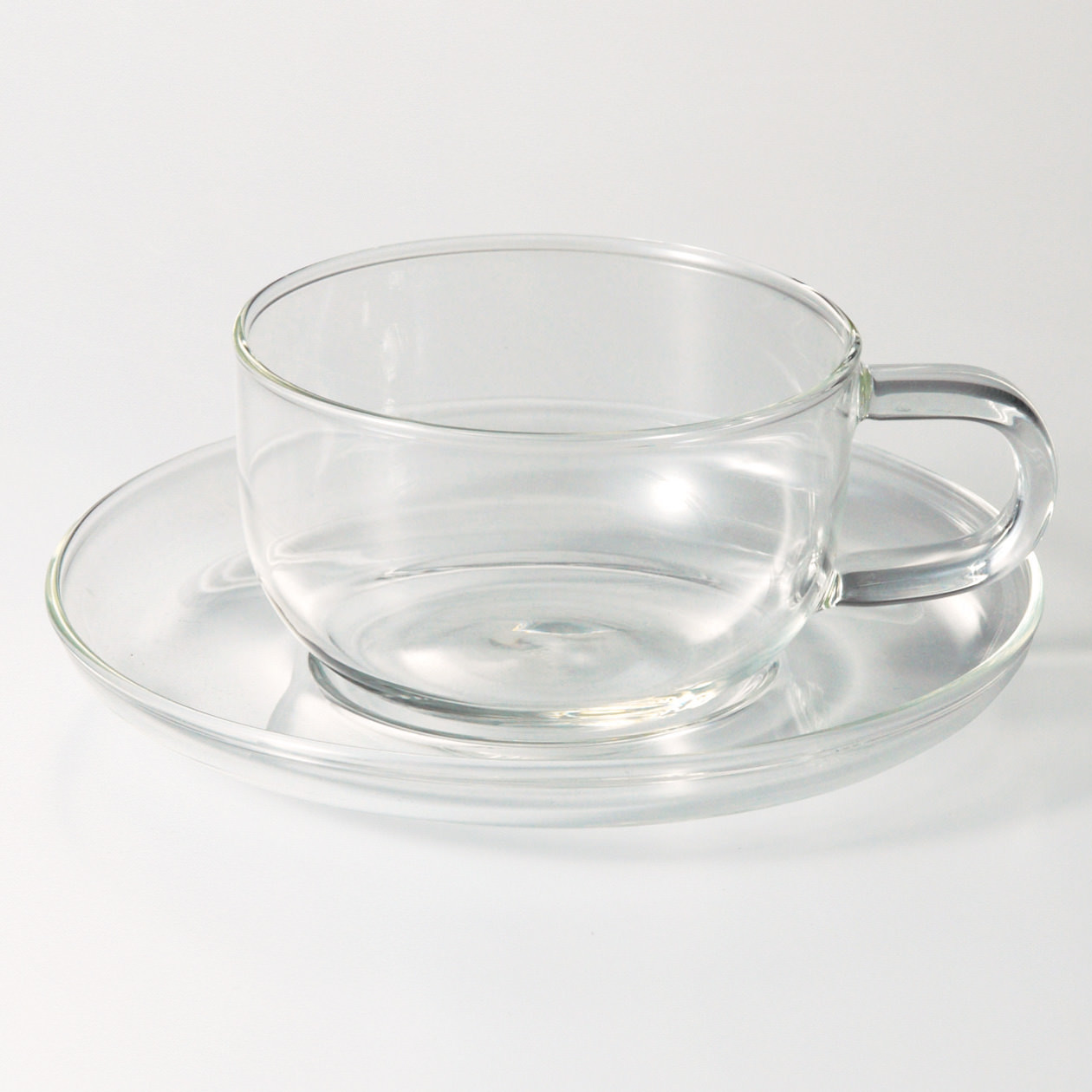 Untertasse aus hitzebeständigem Glas, Ø 14 cm