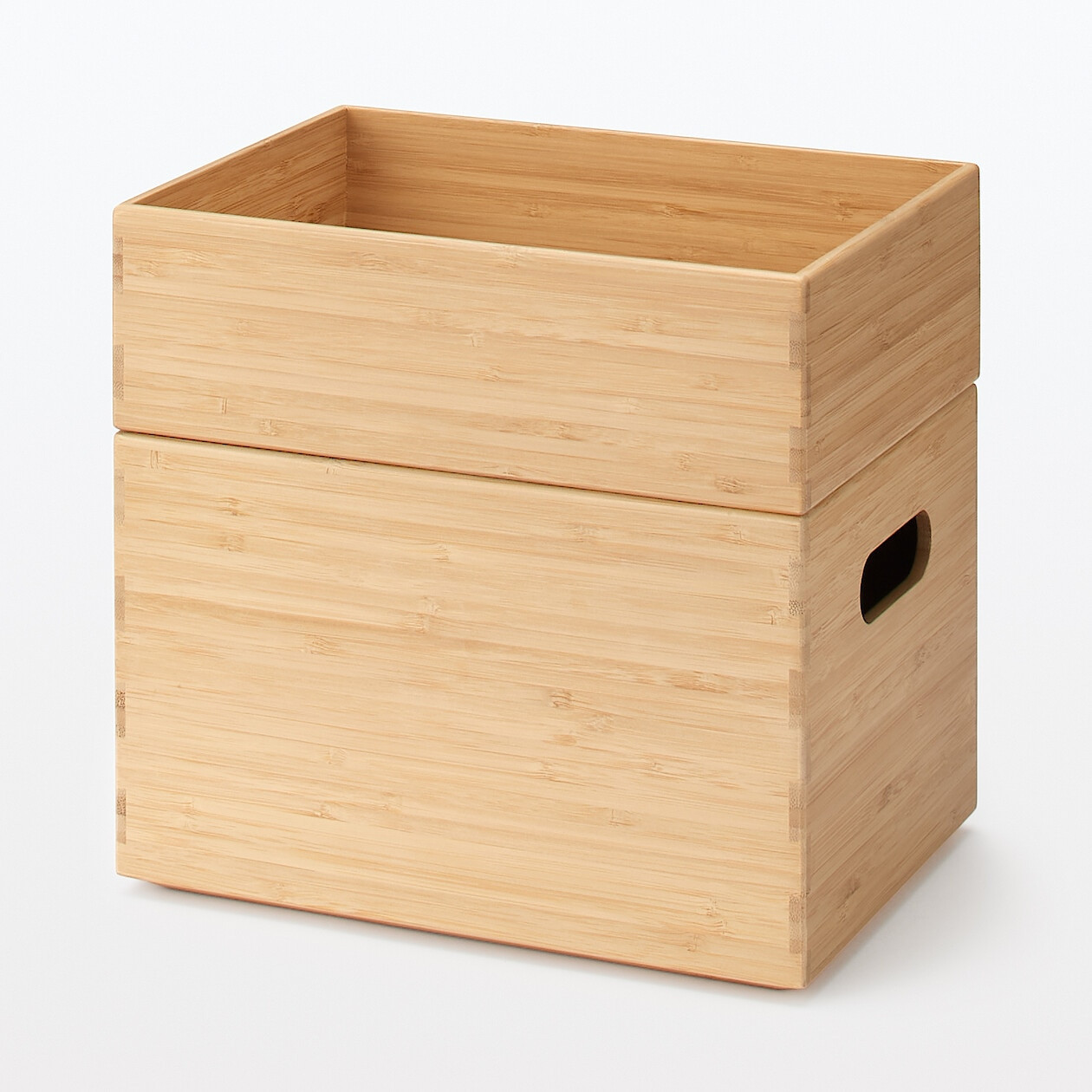 Stapelbare BambusBox, 26 x 18.5 x 16.5 cm | MUJI
