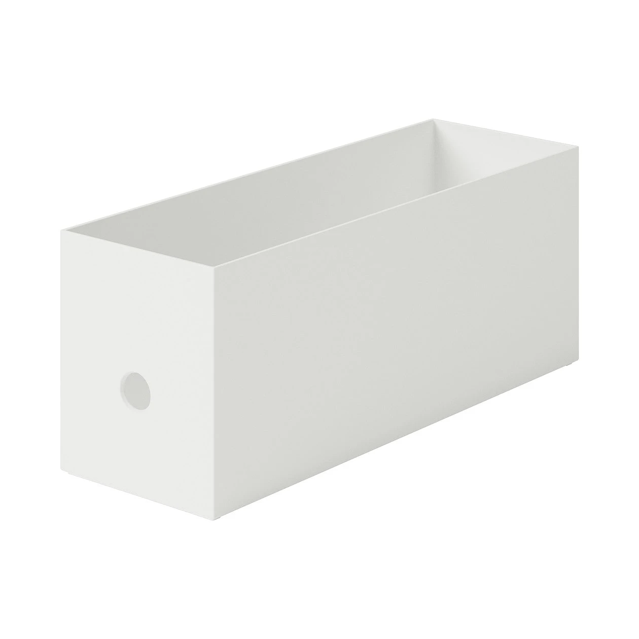 Schreibtisch-Aufbewahrungsbox – Weiß Grau – 10 x 32 x 12 cm