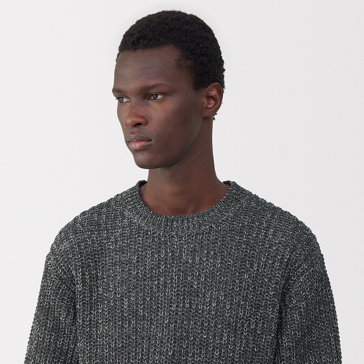 Herren Grobstrick‐Pullover aus Baumwolle MUJI - Main Image