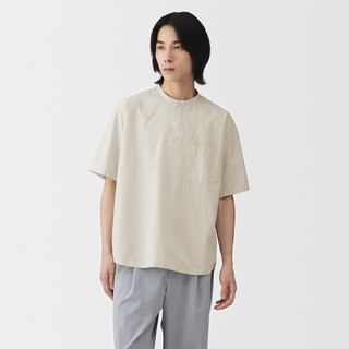 Herren Cool Touch Kurzarmhemd aus Bio-Baumwolle mit Henley-Kragen