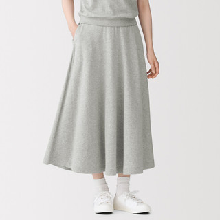 Damen-Sweat-Rock aus leichter Bio-Baumwolle, Flare-Schnitt, Midaxi-Länge