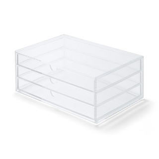 Acrylbox mit drei Schubladen L