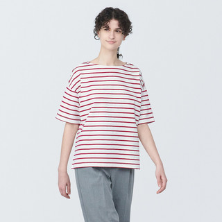 Kurzarm‐T‐Shirt aus Jersey mit U‐Boot‐Ausschnitt