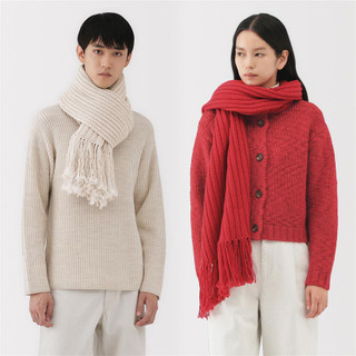 Grobstrick‐Schal aus Merinowolle