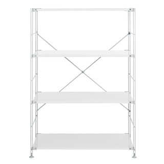 Stahlregal, hellgrau, breit, mittelgroß