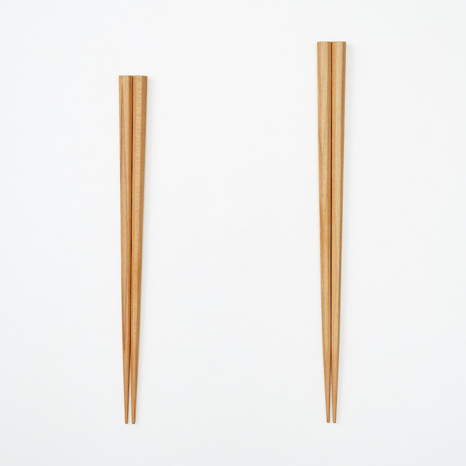 Essstäbchen aus Kirschbaumholz, achteckig, 23 cm