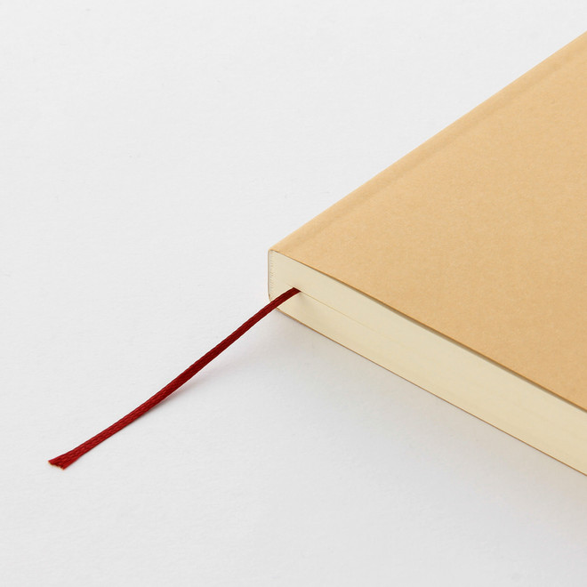 Notizbuch aus Recyclingpapier, beige, blanko, 195x137mm