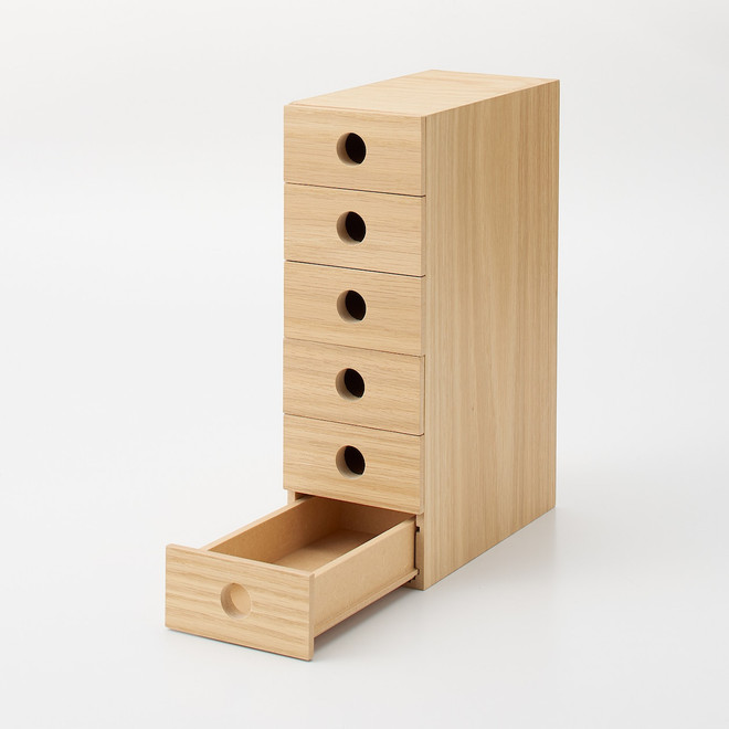 Aufbewahrungsbox aus Holz, 6 Schubladen
