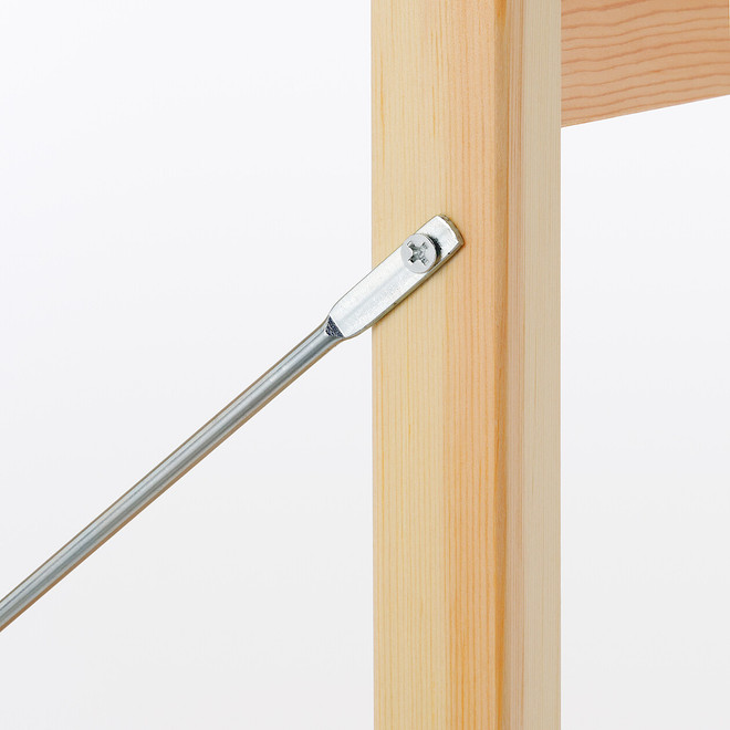 Regal aus Kiefernholz, breit, L