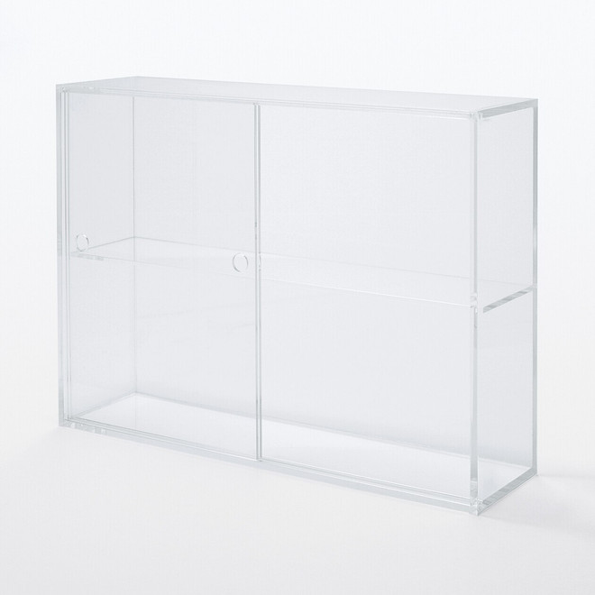 Acryl‐Displaykasten mit Schiebetüren L