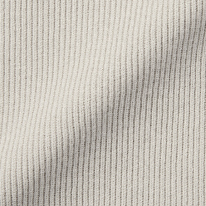 Rippstrick‐Pullover mit Rundhalsausschnitt aus Baumwollmischung