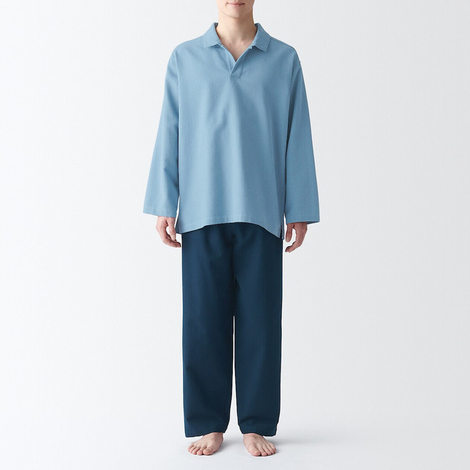 Pyjama aus Kapok‐Mischung mit langen Ärmeln