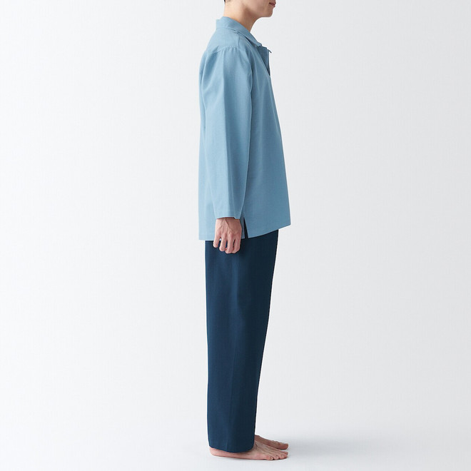 Pyjama aus Kapok‐Mischung mit langen Ärmeln