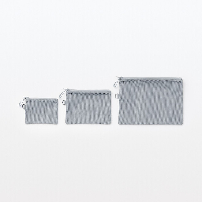 Polyester_Two‐zipper_case_Grey_S