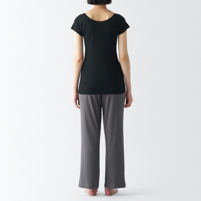 Moitsure‐Wicking Cotton Padded French Sleeve T‐shirt