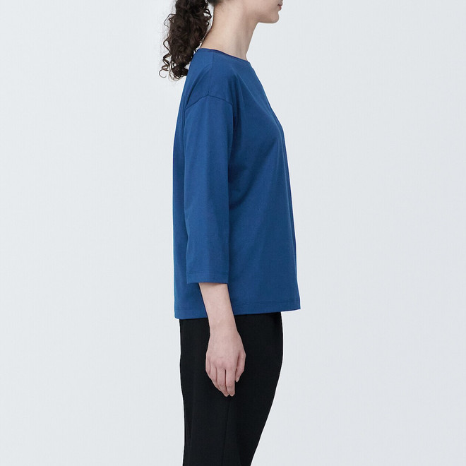 T‐Shirt mit Dreiviertelärmel aus Baumwollmischung für Damen
