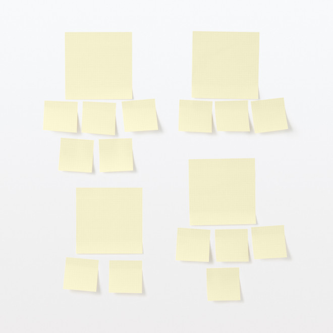 Großes Haftnotizen‐Gitterdesign, quadratisch, 5 mm