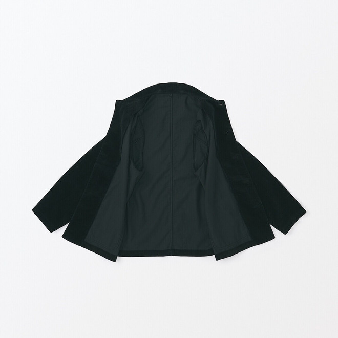 Herrenjacke aus Kapok‐Mischung mit Cord.
