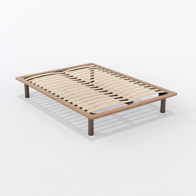 Plattformbett ‐ Bettrahmen (ohne Beine), Walnuss ‐ Large Double