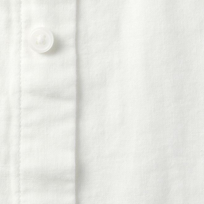 Herren Doppelgaze Hemd aus Kapok‐Mischgewebe mit Grandad‐Kragen