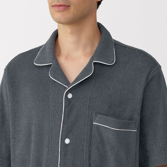Herren Kurzärmliger Pyjama aus Baumwollmisch‐Frottee