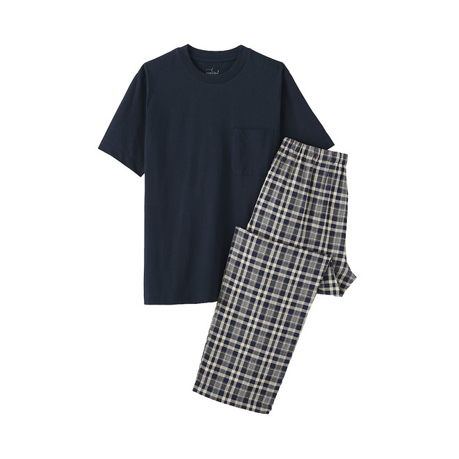 Herren Loungewear‐Set mit Doppelgaze‐Hose