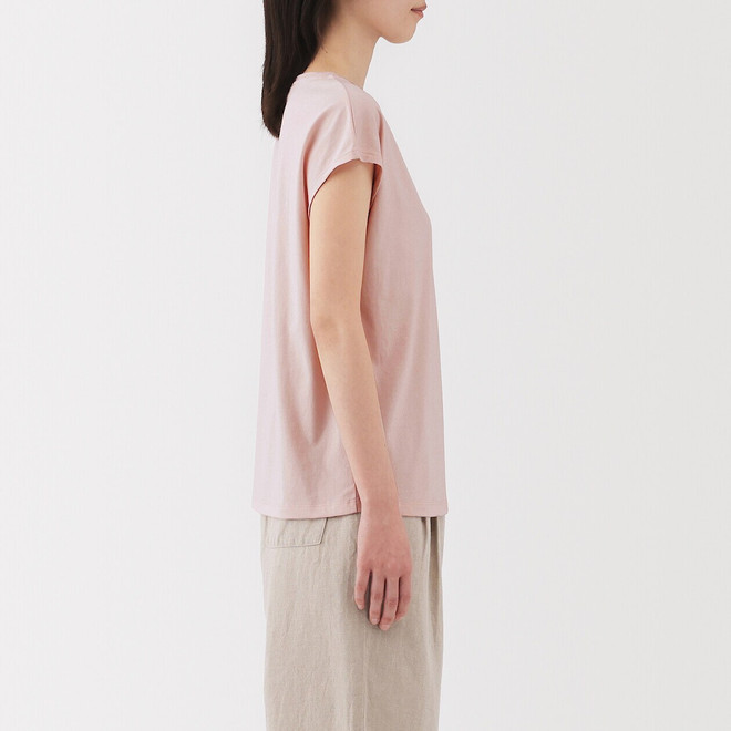 Damen Jersey‐T‐Shirt mit Kappenärmeln