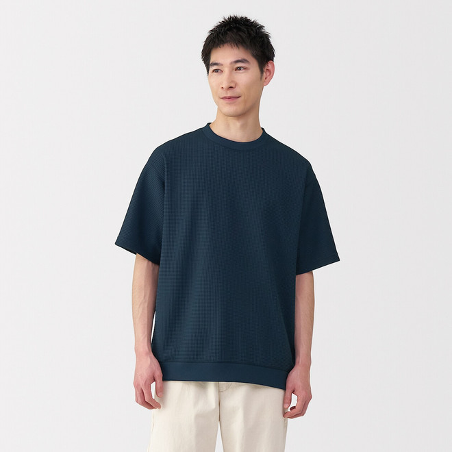 Herren Quick Dry Waffle‐T‐Shirt | MUJI