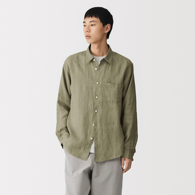 Khaki-Grün Gestreift