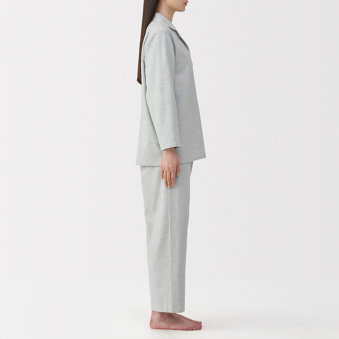 Damen Flanell‐Pyjama ohne Seitennähte