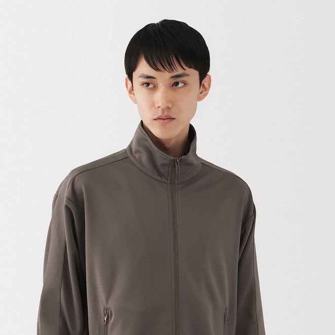 Herren‐Trainingsjacke mit Reißverschluss aus recyceltem Polyester