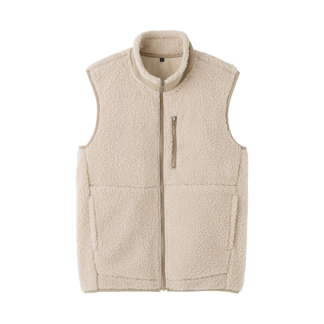 Herren-Weste aus recyceltem Polyester-Boa Fleece