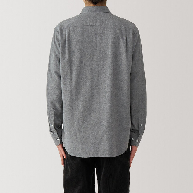 Herren Flanellhemd mit Stehkragen