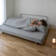 Sofabett mit Filzbezug, grau