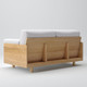 Holzsofa mit Eichenrahmen, 2‐Sitzer