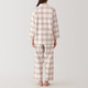 Flanell‐Pyjama ohne Seitennähte Damen