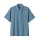 Herren Stretch‐Kurzarmhemd mit Druckknopfleiste und Kragen