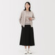 Damen ausgestellter Rock aus gebürstetem Stretchstoff