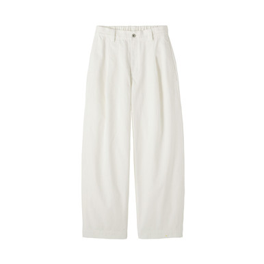 Muji Damen Muji | Cocoon-Hose Aus Baumwoll-Canvas, Plissiertem Bein