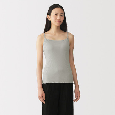 MUJI | Damen BH-Top glatt aus Lyocell-Mix mit Rippstruktur Babyrosa XL