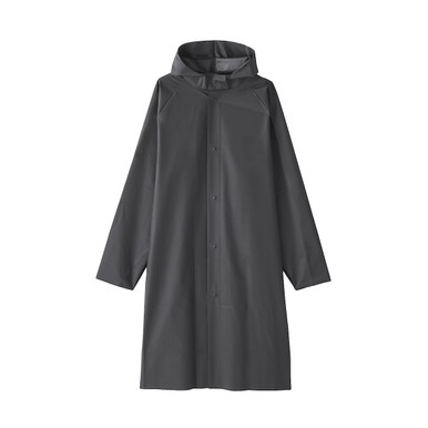 MUJI | Unisex Regenmantel zum Zuschneiden Schwarz 10218-0000