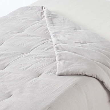 MUJI | Doppelgaze-Steppdecke aus Kapok-Mischgewebe - 150 × 210 cm Rohweiß Einzel
