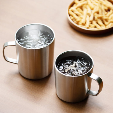 MUJI | Edelstahlbecher - 490 ml, Silber ml